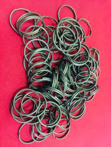 1 INCH BLACK KEY RING 100PC HEAVY DUTY