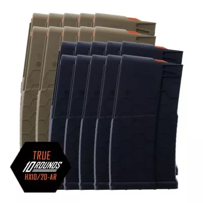 10 PACK of Hexmag Series 2 AR-10, SR25, .308/7.62X51 10-Round Polymer Magazine