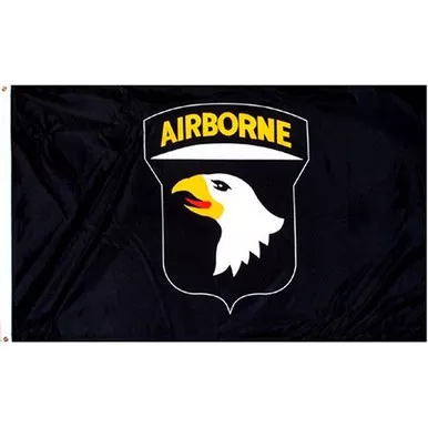 101st Airborne Flag Black