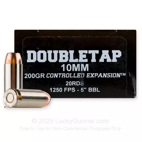 10mm Auto – 200 Grain JHP – Doubletap – 20 Rounds