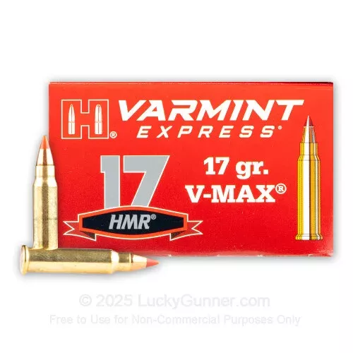 17 HMR – 17 Grain V-MAX – Hornady – 200 Rounds