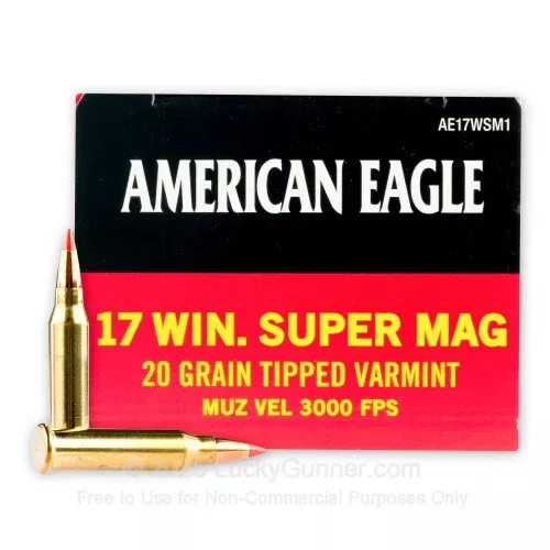17 Win Super Mag – 20 gr – Polymer Tip – Federal American Eagle – 50 Rounds
