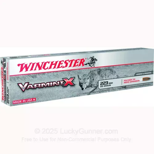 223 Rem – 55 Grain Polymer Tip – Winchester Varmint-X – 40 Rounds