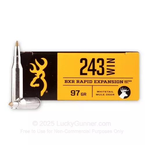243 – 97 Grain Rapid Expansion Matrix Tip – Browning BXR – 20 Rounds