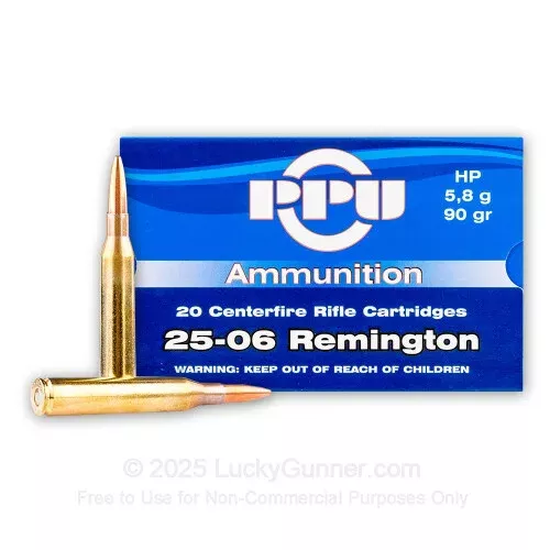 25-06 – 90 Grain HP – Prvi Partizan – 20 Rounds