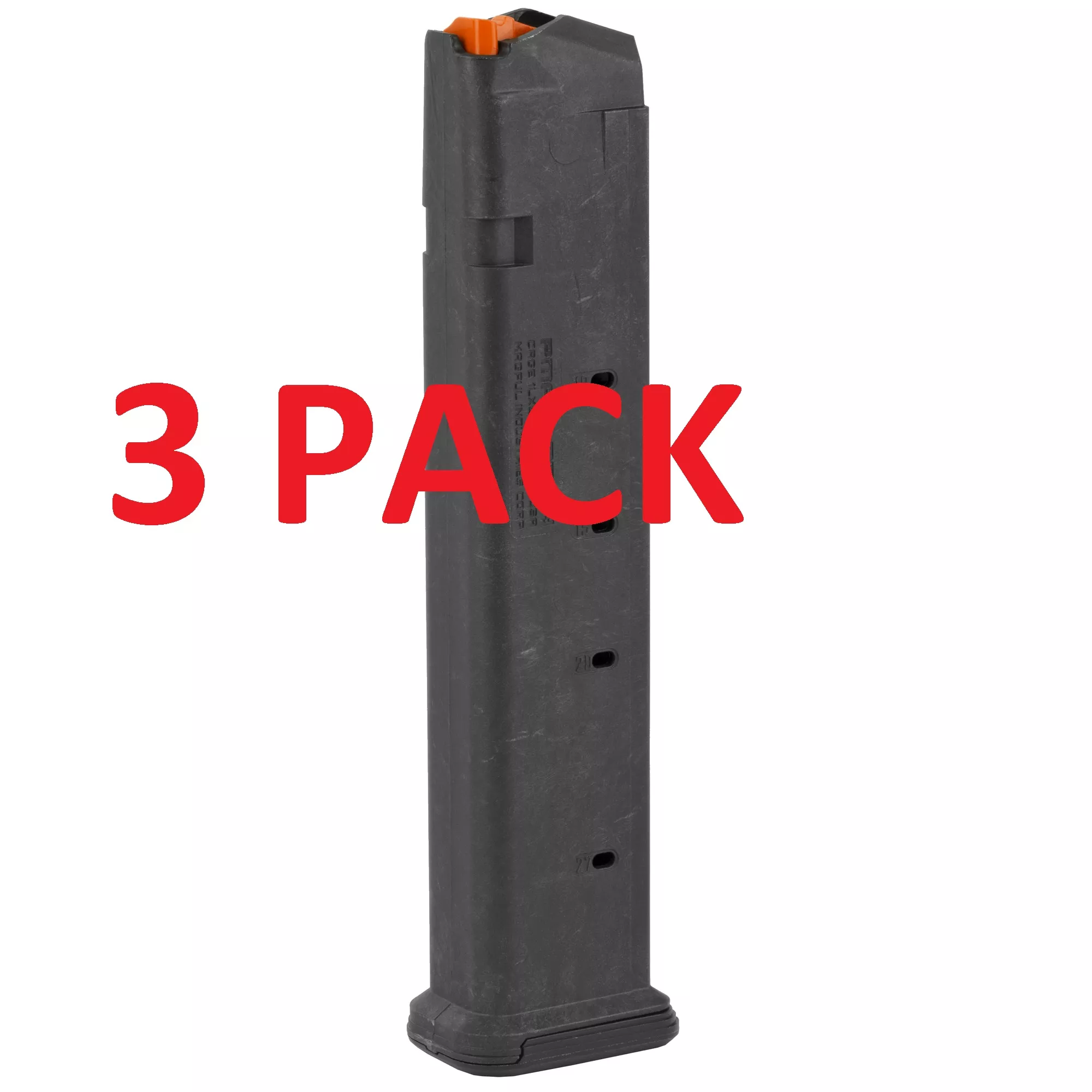 (3) MAGPUL Glock 17, 34, 45, 9mm 27-Round PMAG Magazines
