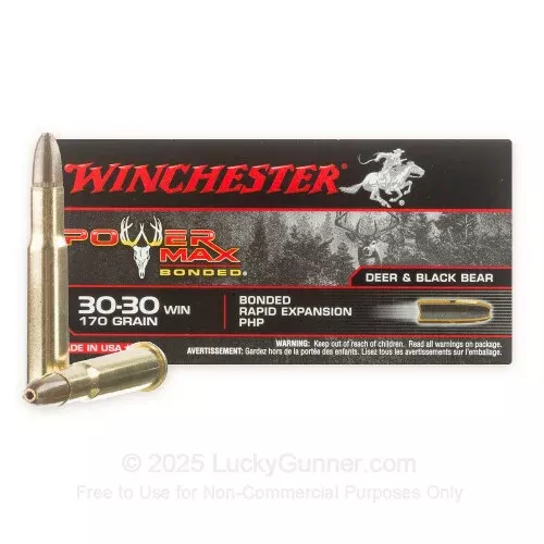 30-30 – 170 Grain PHP – Winchester Power Max Bonded – 20 Rounds