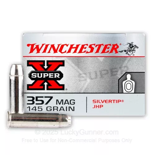 357 Mag – 145 Grain Silvertip JHP – Winchester Super X – 500 Rounds