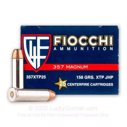 357 Mag – 158 Grain JHP XTP – Fiocchi – 500 Rounds