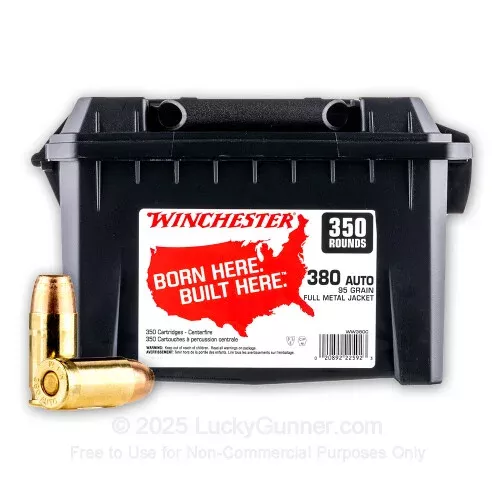 380 Auto – 95 Grain FMJ – Winchester – 700 Rounds in Two Field Boxes