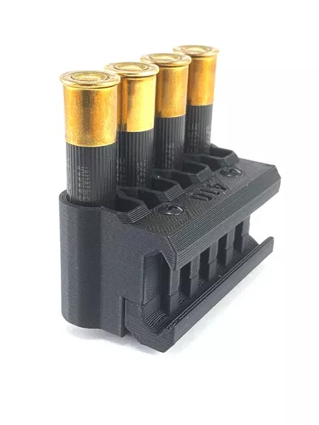 .410 Shotgun Picatinny Ammo Mount (4RND) Version 3 (adjustable retention) - MCEDA0010