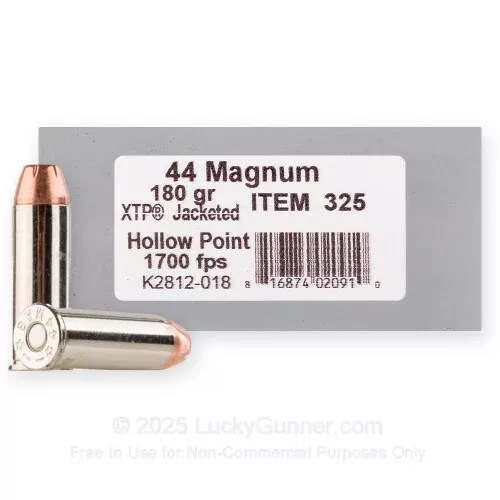 44 Mag – 180 Grain XTP JHP – Underwood – 20 Rounds