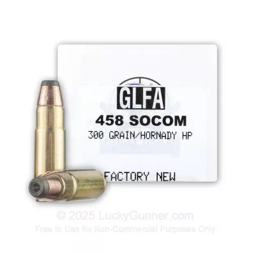 458 SOCOM – 300 Grain HP – Great Lakes Ammunition- 20 Rds