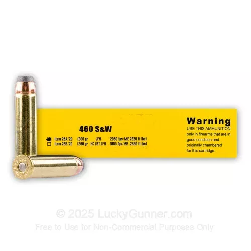460 S&W – 300 Grain JSP – Buffalo Bore– 20 Rounds