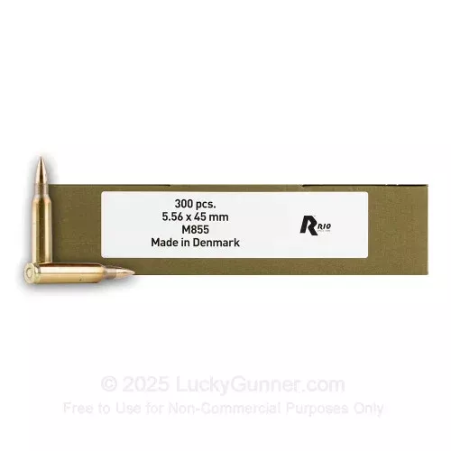 5.56x45mm – 62 gr FMJ M855 – Rio Metallic – 300 Rounds