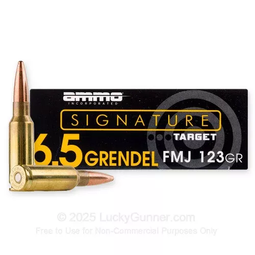 6.5 Grendel – 123 Grain FMJ – Ammo Inc. – 20 Rounds