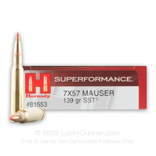 7mm Mauser – 139 Grain SST – Hornady Superformance – 20 Rounds