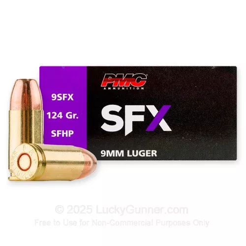 9mm – 124 Grain JHP – PMC SFX – 50 Rounds
