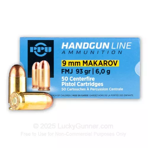 9mm Makarov – 93 Grain FMJ – Prvi Partizan – 1000 Rounds