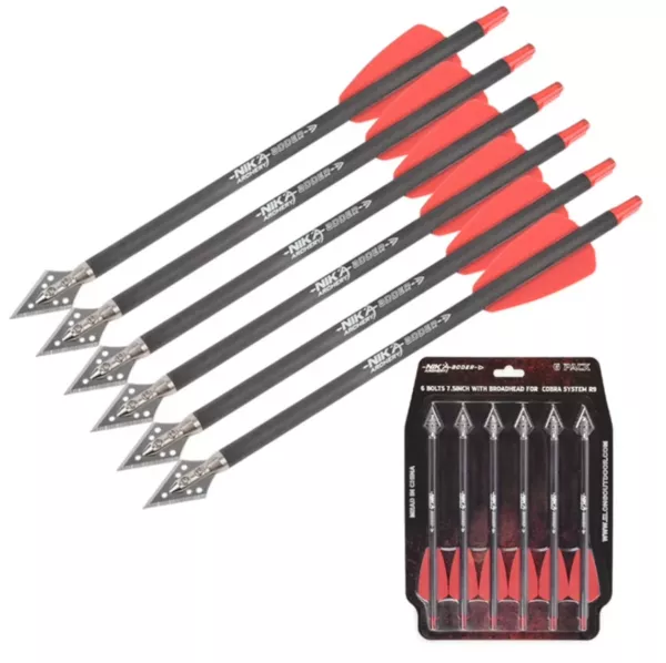 Adder Broadhead tipped Crossbow Bolts