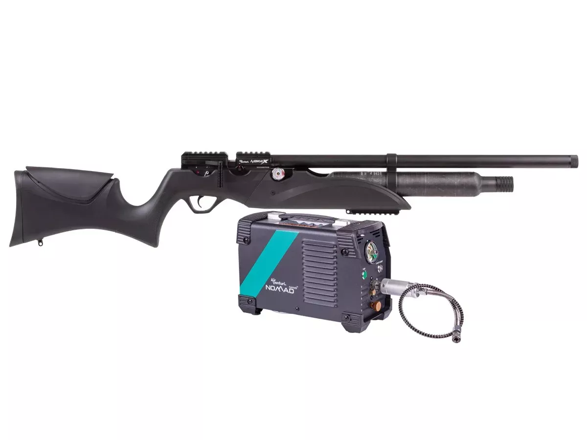 Air Venturi Avenge-X Classic Synthetic Stock, 400cc Bottle, .25 cal, RovAir Combo - Caliber 0.25 - FPS 980