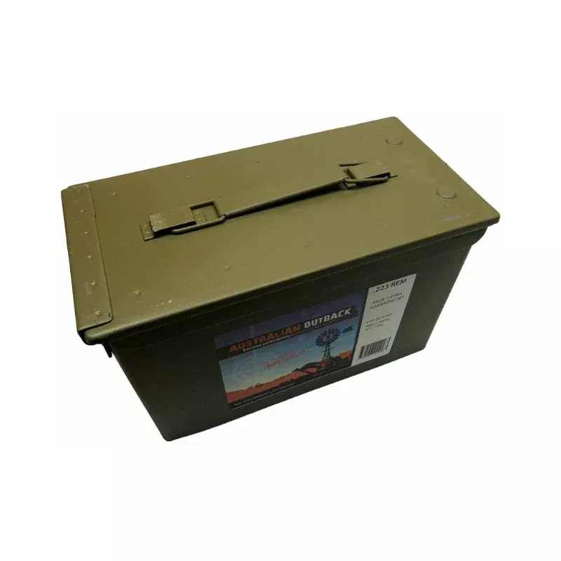 AUSTRALIAN OUTBACK AMMO 223 55GR BLITZKING M2A1 900RND CAN