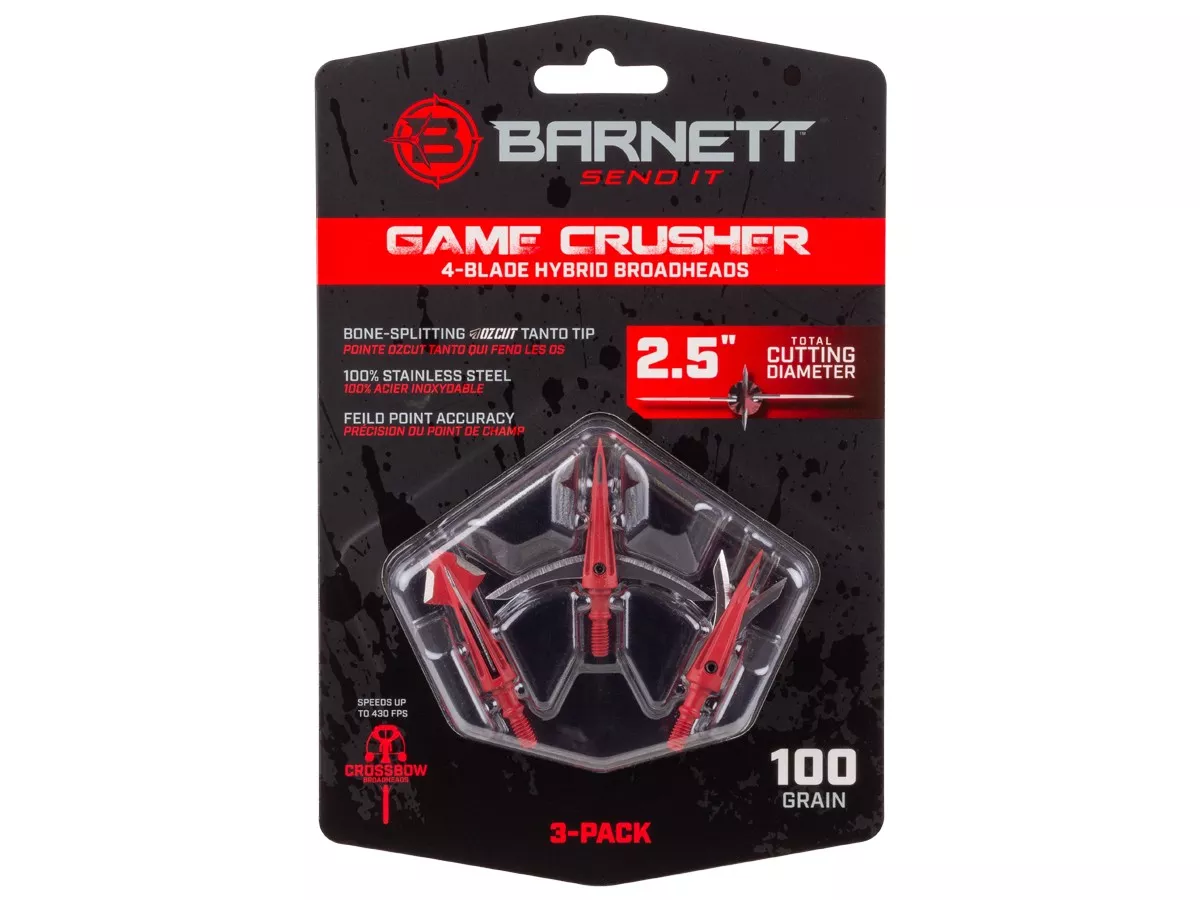 Barnett Gamecrusher Hybrid Broadhead, 3 Pack