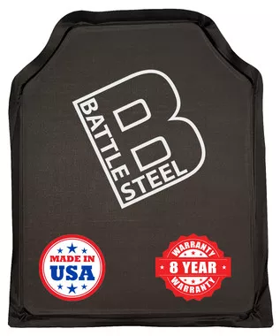 BattleSteel Level 3A+ 10x12 Enhanced Protection Flexible Armor Panel Shooters Cut
