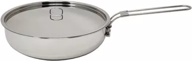 Bayou Classic Pathfinder 10" Stainless Steel Folding Camp Skillet & Lid