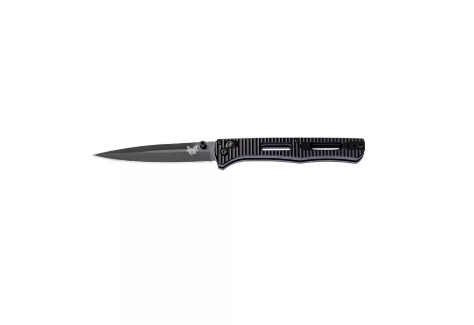 Benchmade Manual Fact Knife with Black Blade and Black Anodized Handle – 417BK