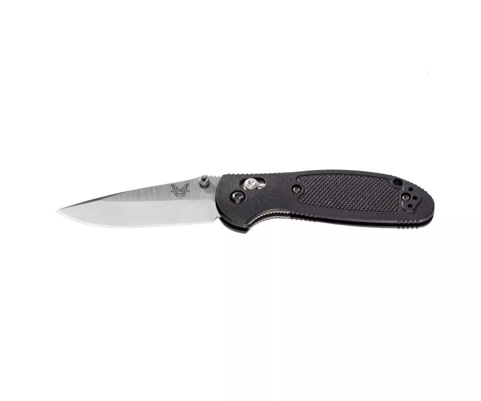 Benchmade Mini Griptilian Knife with Satin Drop-Point Blade and Black Nylon Handle – 556-S30V