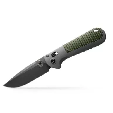 Benchmade Redoubt Axis Drop Point Knife – Overland Gray and Forrest Green