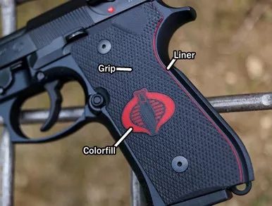 Beretta 92 Checkered - Cobra Colorfill & Liner