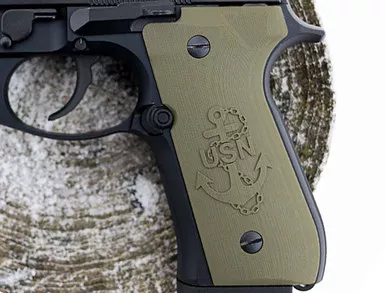 Beretta 92 Engraved USN Anchor