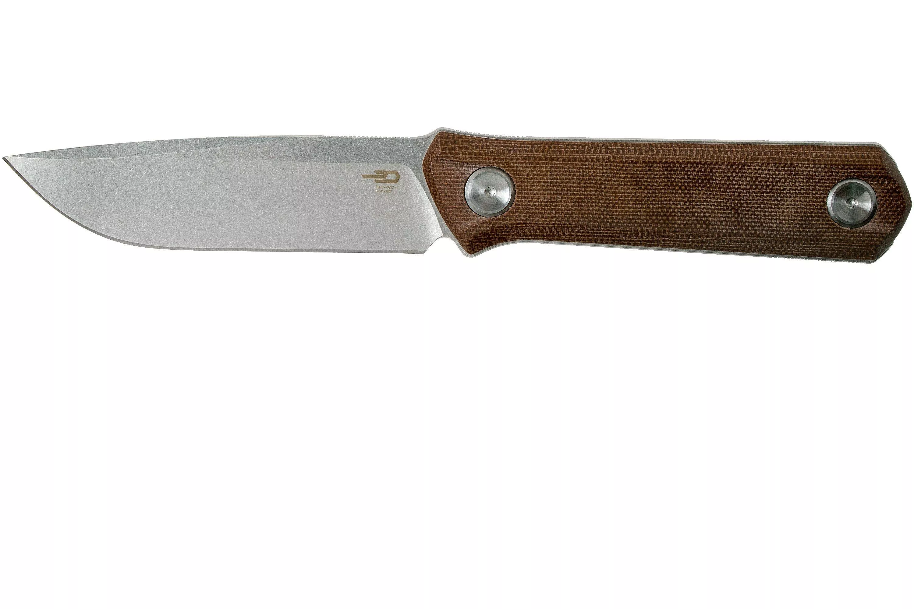 Bestech Hedron BFK02D Brown Micarta fixed knife, Ostap Hel design