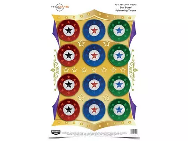 Birchwood Casey Pregame Star Burst Target, 12"x18", 8ct