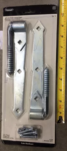 Brainerd 2 Screw Hoods & Strap Hinges Zinc Plated