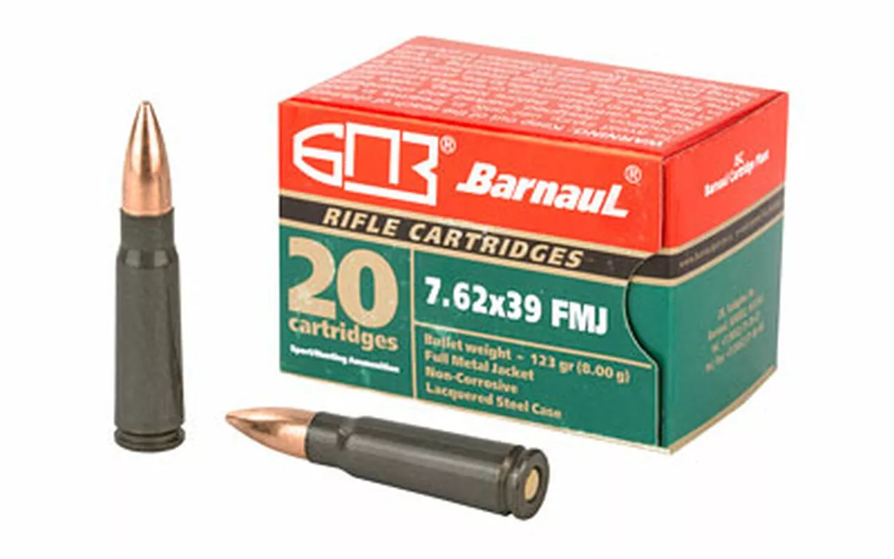 Brown Bear 7.62x39mm 123gr, FMJ, Bi-Metal, 20 Round Box