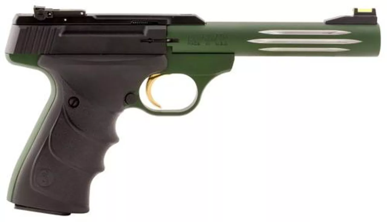 Browning Buck Mark URX, 22LR, 5.5″, 10rd, Green Finish, Fiber Optic Sights