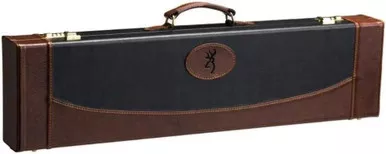 Browning Encino II Tone Fitted Gun Case Wool-Lined Interior Black/Brown