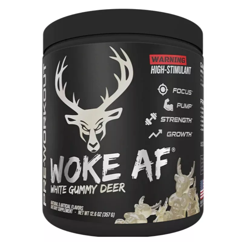 Bucked Up Woke AF - High Stimulant Pre-Workout - White Gummy Deer