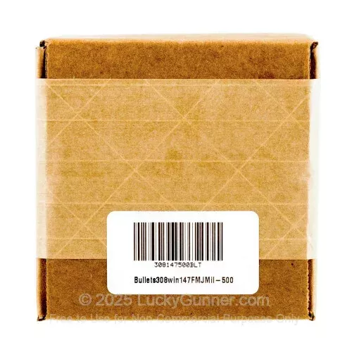 Bullets – 30 Cal (.308″) – 147 Grain FMJ-BT – General Dynamics – 500 Bullets