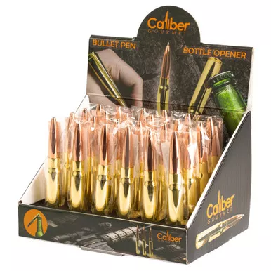 Caliber Gourmet Ball Point Pen Gold Display Box of 24