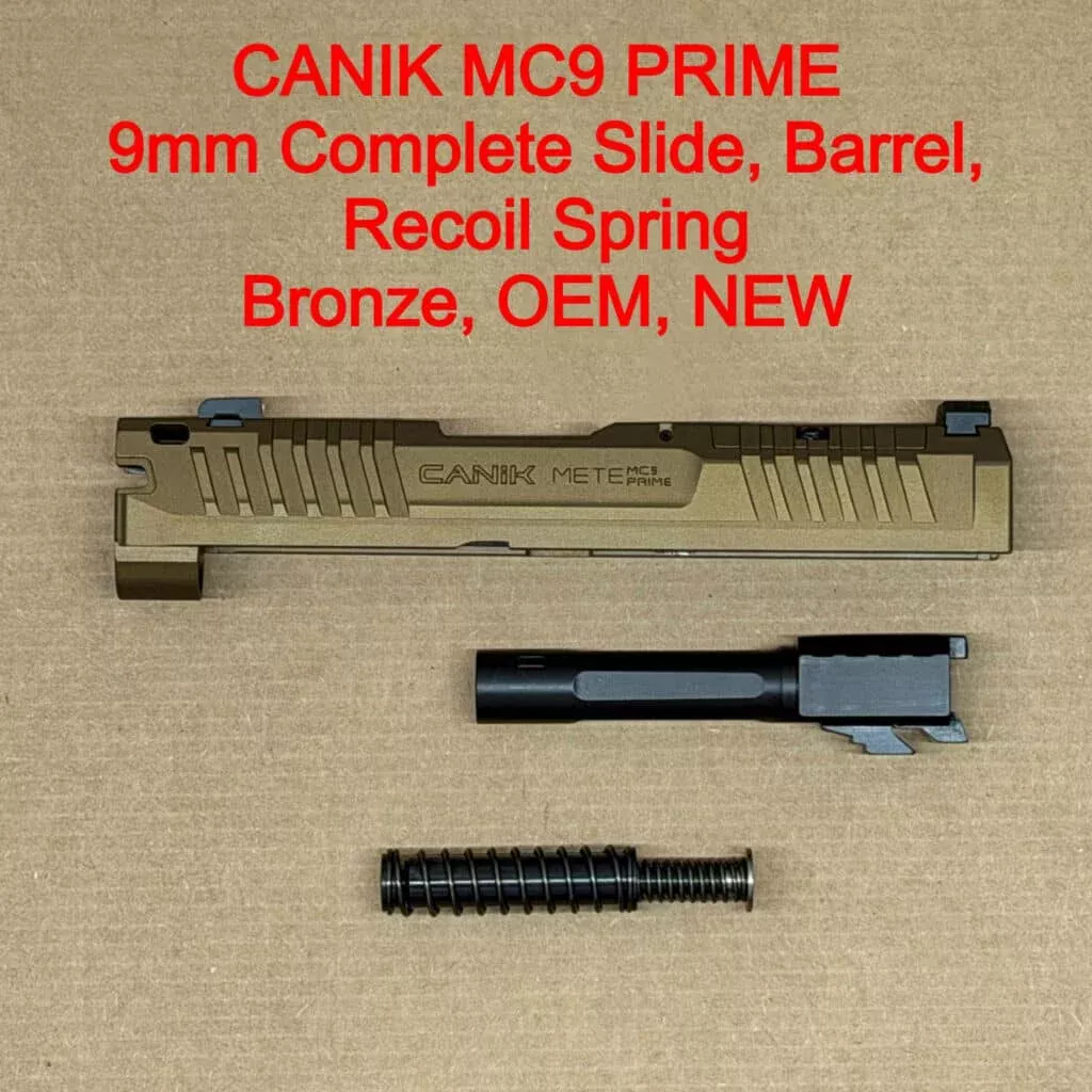 CANIK METE MC9 Prime OEM Complete Slide Assembly – Optic Ready Bronze – BRAND NEW