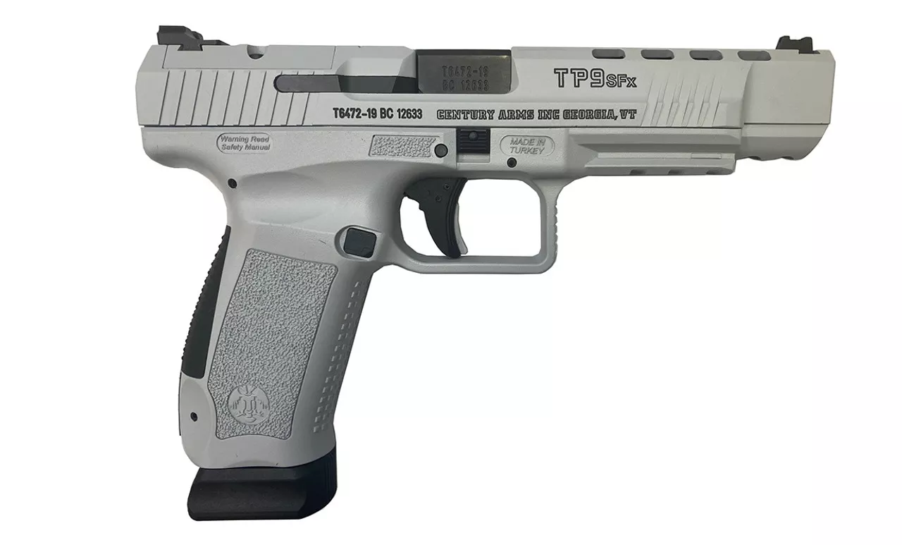 Canik TP9SFx 9mm, 5.2″ Match Barrel, White Out Finish, 2x20rd Magazines