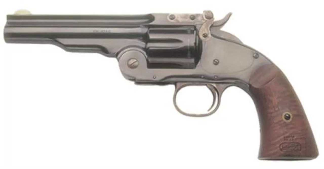 Cimarron Firearms Model 3 Schofield .45 Long Colt 7″ Barrel Blue Steel Finish Smooth Walnut Grip