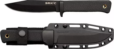Cold Steel SRK Compact Fixed Blade Knife Carbon Steel Clip Point Black USED