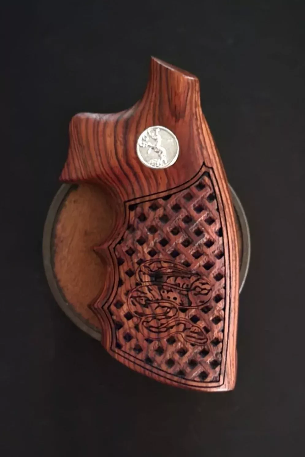 Colt Python All Years • Anaconda 2021 I-Frame with Basketweave and Inset Python • All Wood Species • Cocobolo Shown