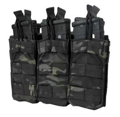 Condor Outdoor Triple M4/M16 Open Top Mag Pouch Multicam Black