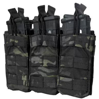 Condor Outdoor Triple M4 Mag Open Top Pouch Multicam Black